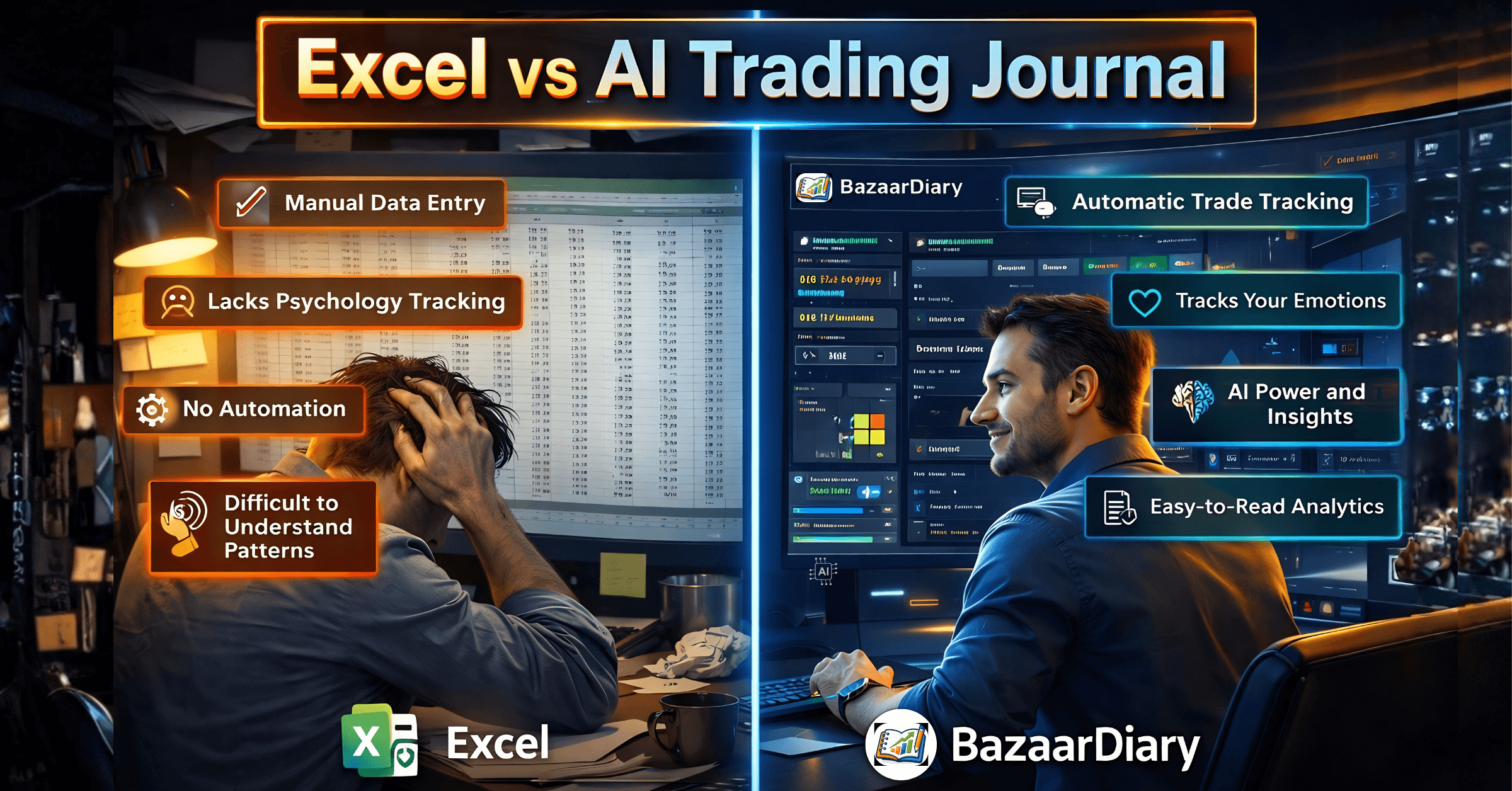 BazaarDiary vs Excel: Which is the Better Choice for Modern Traders?